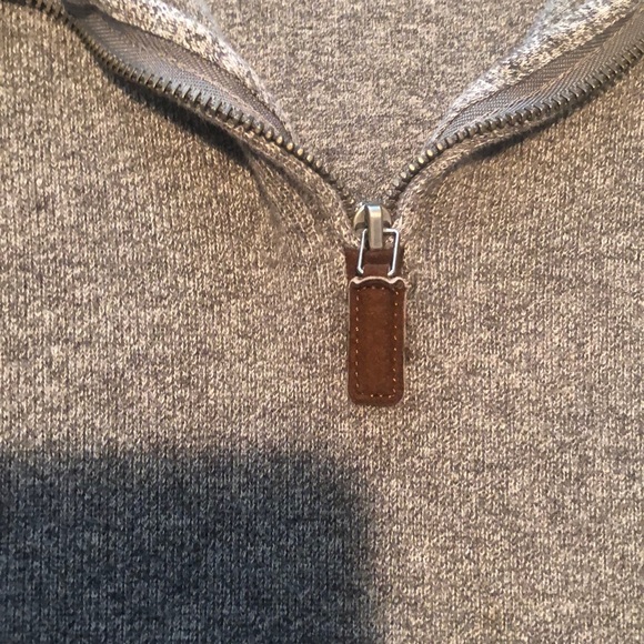 Gray Polo Quarter Zip Sweater Fancy - Picture 3 of 4